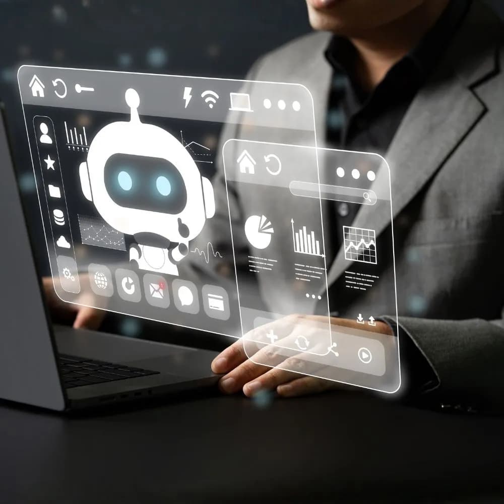Omnichannel AI chatbot synced with a CRM across website, WhatsApp, and Instagram.