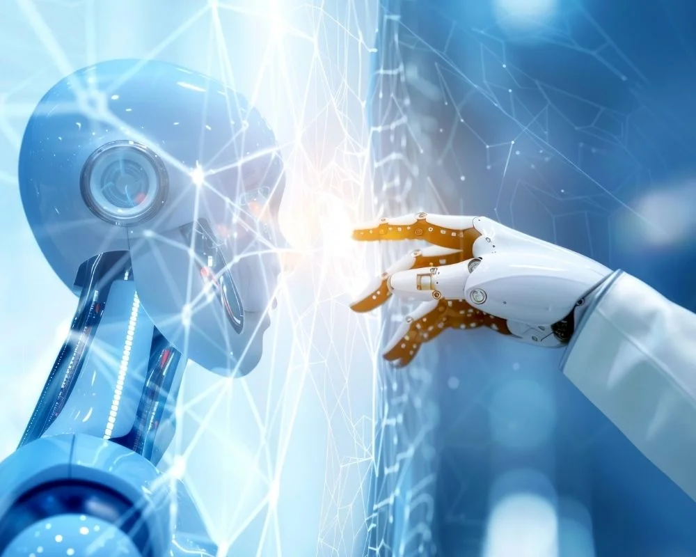 Illustration of Robotic and Embodied Agents used in custom AI agent development